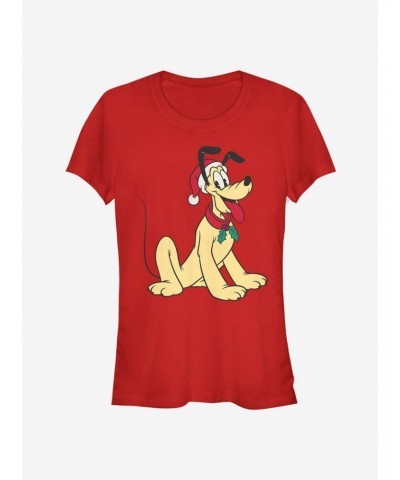 Disney Pluto Holiday Hat Classic Girls T-Shirt $8.96 T-Shirts