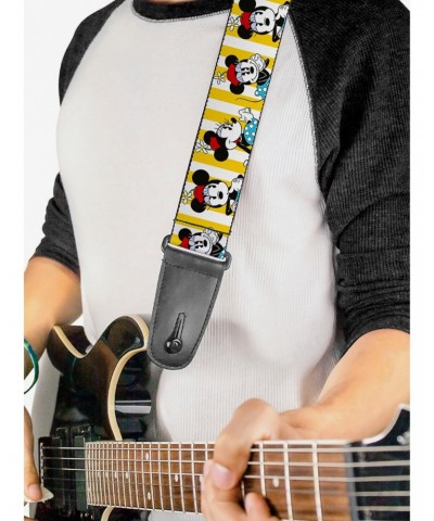 Disney Minnie Mouse Hat Poses Stripe Guitar Strap $9.71 Guitar Straps