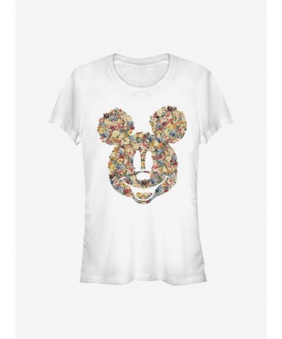 Disney Mickey Mouse Floral Mickey Girls T-Shirt $9.36 T-Shirts