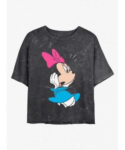 Disney Minnie Mouse Minnie Shock Mineral Wash Crop Girls T-Shirt $9.71 T-Shirts