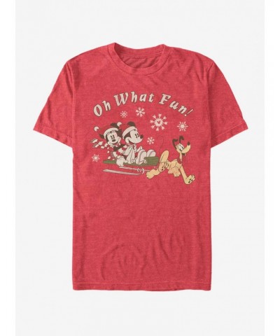 Disney Mickey Mouse Holiday Sled Dog Group T-Shirt $9.56 T-Shirts